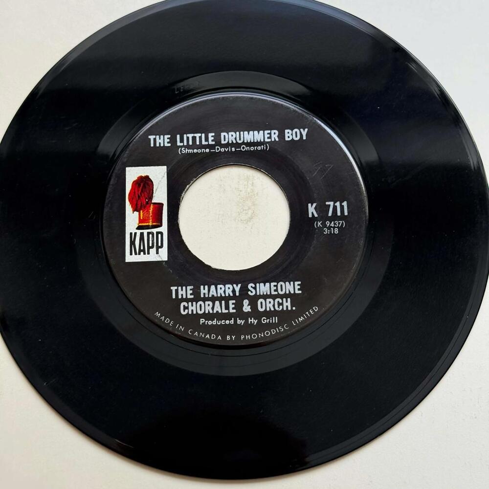 The Harry Simeone Chorale & Orch. - The Little Drummer Boy 45rpm VG+ R23